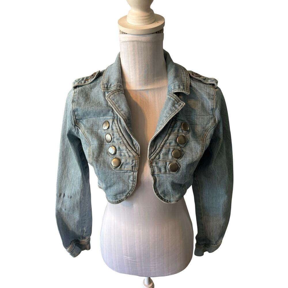 Melrose Cropped Denim Jean Jacket SIze 6
